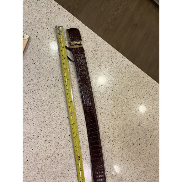 L.F.B Genuine crocodile Luxury Reptile Belt Leather Men's Belt Sz 36-40 - Picture 2 of 16